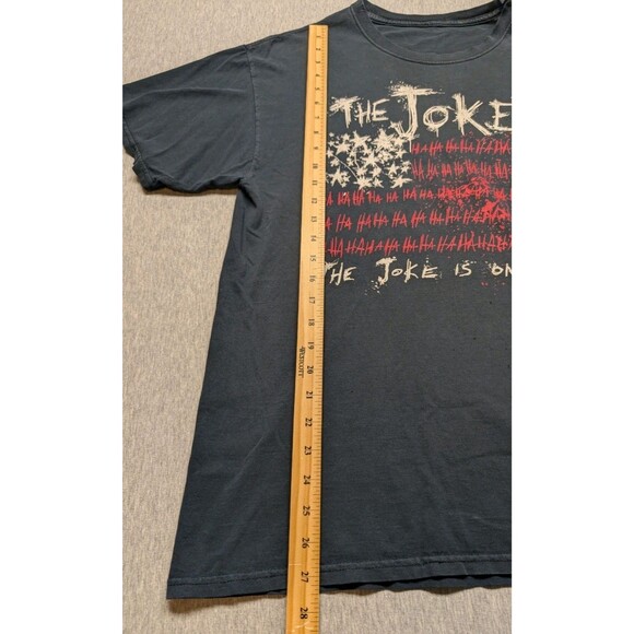 Grunge Joker American Flag Haha Men TShirt Size M Tiny Little Holes See Pics - Picture 4 of 7